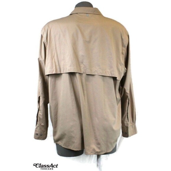 Field & Stream Vented Short Sleeve UPF 50 Beige Shirt Hiking Fishing Outdoor XXL - Picture 3 of 5
